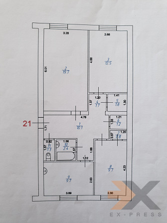 3-к квартира, 70, 9 м², 2/5 эт. Магадан - изображение 1